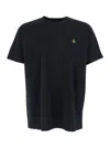 Vivienne Westwood Organic Cotton T-shirt With Signature Orb Logo In Black