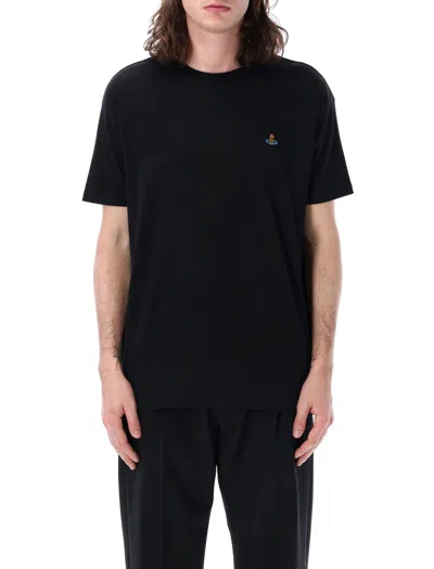 Vivienne Westwood Classic T-shirt Multicolor Orb In Black