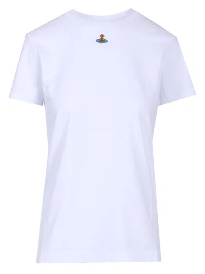 Vivienne Westwood Classic T-shirt With Orb In White