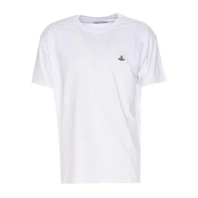 Vivienne Westwood Classic T-shirt With Iconic Orb Design In White