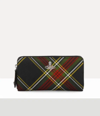 Vivienne Westwood Classic Zip Round Wallet Saffiano Printed Chelsea-tartan One Size Women
