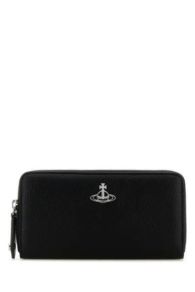 Vivienne Westwood Classic Zip Round Wallet-tu Nd  Female In Black