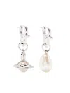 Vivienne Westwood Claude Drop Earrings In Silver