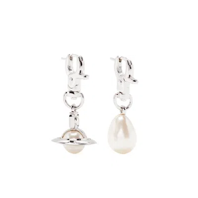 Vivienne Westwood Claude Drop Earrings In Transparent
