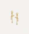 Vivienne Westwood Claude Long Earrings Gold Pearls Women In Gold