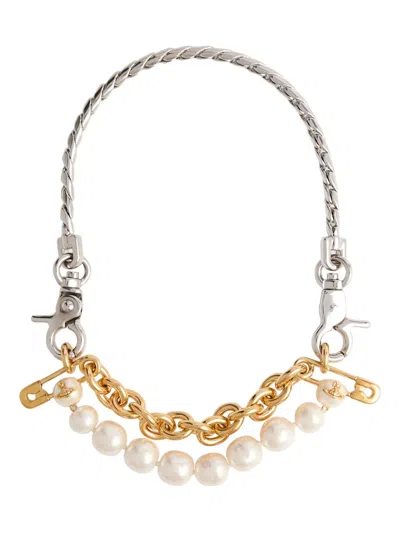 Vivienne Westwood Claude Pearl-chain Necklace In Gold
