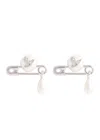 Vivienne Westwood Claude Safety-pin Stud Earrings In Silver