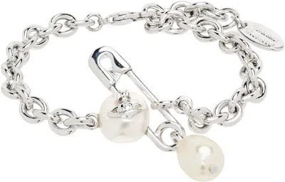 Vivienne Westwood Claude Small Bracelet In Metallic