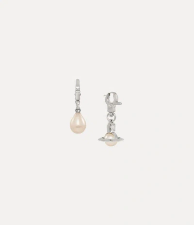 Vivienne Westwood Claude Small Earrings Silver Swarovski Pearls Women