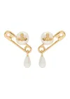 Vivienne Westwood Claude Small Faux Pearl Drop Earrings In Gold