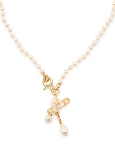 Vivienne Westwood Claude Small Faux Pearl Necklace In Multi