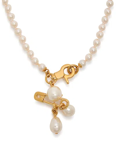 Vivienne Westwood Claude Small Faux Pearl Necklace In Gold