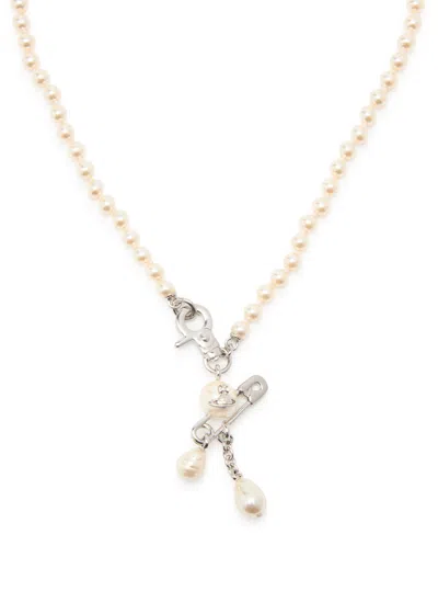 Vivienne Westwood Claude Small Faux Pearl Necklace In Gold