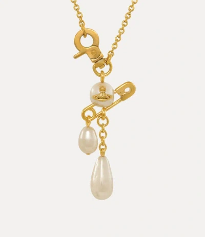 Vivienne Westwood Claude Small Necklace Gold Pearls Women