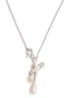 Vivienne Westwood Claude Small Pearl Drop Necklace In Silver