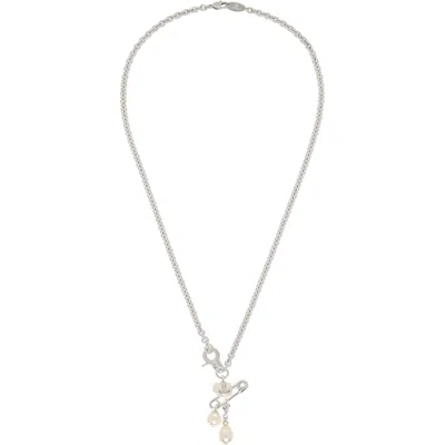 Vivienne Westwood Claude Small Pendant Necklace In Silver