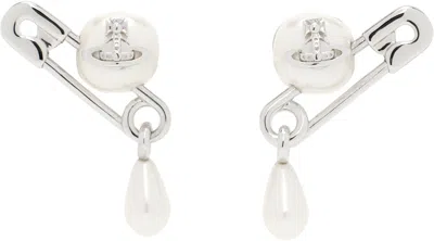 Vivienne Westwood Claude Small Stud Earrings In Silver