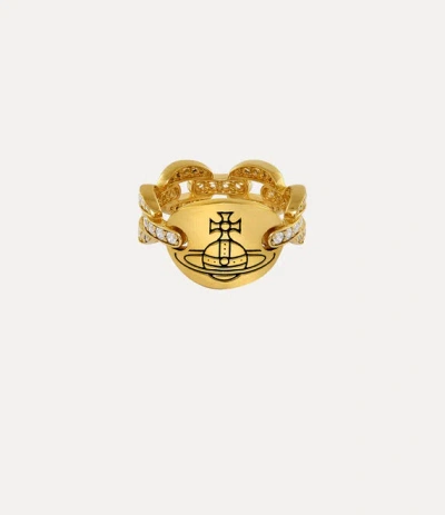 Vivienne Westwood Clorinthe Ring Gold Silver / Cubic Zirconia Unisex