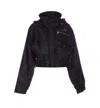 Vivienne Westwood Cropped Bomber Jacket Hood Removable In Black