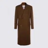 Vivienne Westwood Long Coat With Flap Pockets And Back Vent In Brown