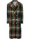 Vivienne Westwood Check Pattern Wool Blend Coat In Multi
