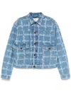 Vivienne Westwood Marlene Jacket Laser Denim Vw-grid-blue Xl Men In Grid/blue