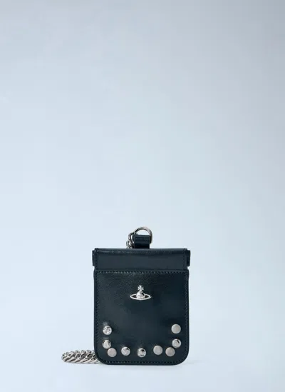 Vivienne Westwood Coin Pouch With Chain In Black