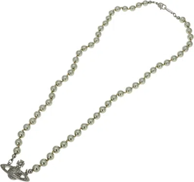 Vivienne Westwood Collana Mini Bas Relief Pendant In Argento