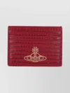 Vivienne Westwood Compact Crocodile Texture Wallets And Cardholders In Red