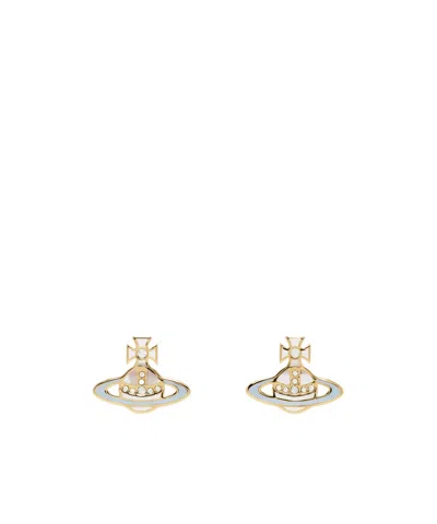 Vivienne Westwood Concetta Bas Relief Earrings In R808 Gold/pink/blue/