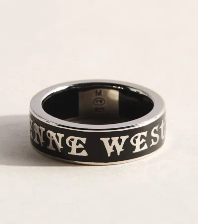 Vivienne Westwood Conduit Street Ring In Black