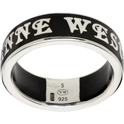 Vivienne Westwood Conduit Street Ring In Black