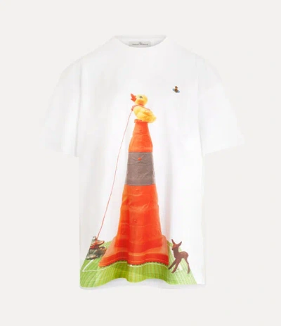 Vivienne Westwood Cone Oversized T-shirt Cotton White M Unisex