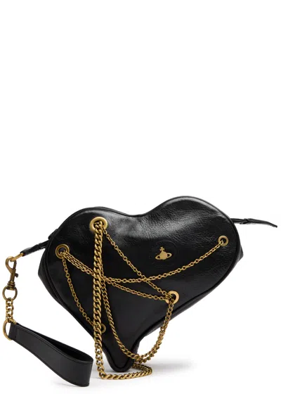 Vivienne Westwood Cora Chain-embellished Leather Cross-body Bag In Pattern
