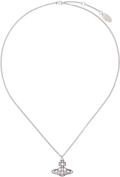 Vivienne Westwood Coretta Pendant Necklace In Silver