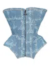 Vivienne Westwood Denim Cobrax Corset Laser Denim Vw-grid-blue 46 Women In Blue