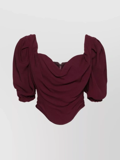 Vivienne Westwood Sunday Corset Top In H411 Burgundy