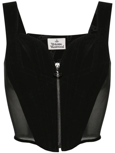 Vivienne Westwood Top Corsetto In Black