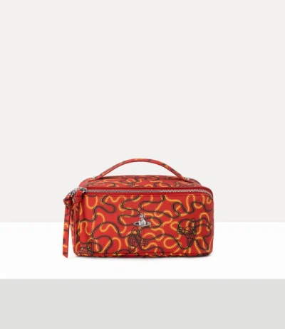 Vivienne Westwood Cosmetic Case Buccia D'arancia Poppy-red-wiggle One Size Women In Pattern
