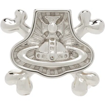 Vivienne Westwood Cosmo Single Stud Earring In Metallic