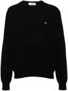 Vivienne Westwood Cotton And Cashmere Blend Crewneck Jumper In Black