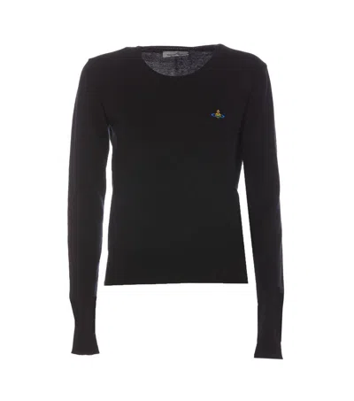 Vivienne Westwood Cotton And Cashmere Blend Jumper In Black