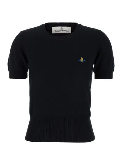 Vivienne Westwood Cotton And Cashmere Blend Top In Black