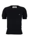 Vivienne Westwood Cotton And Cashmere Blend Top In Black