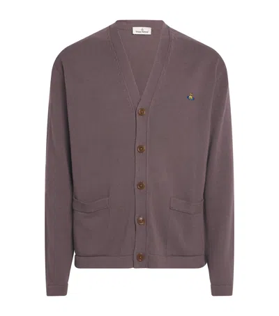 Vivienne Westwood Cotton-cashmere Alex Cardigan In Purple