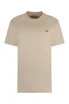 Vivienne Westwood Crew Neck Logo Embroidered Straight Hem Top