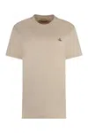 Vivienne Westwood Crew-neck T-shirt In Cotton In Beige