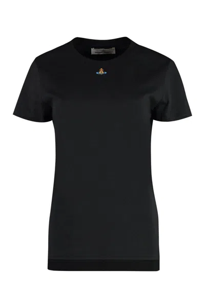 Vivienne Westwood Cotton Crew-neck T-shirt In Black
