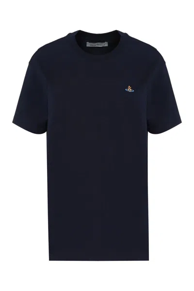 Vivienne Westwood Cotton Crew-neck T-shirt In Blue