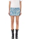 VIVIENNE WESTWOOD COTTON FOAM PRINTED MINI SKIRT IN BLUE CORAL FOR WOMEN